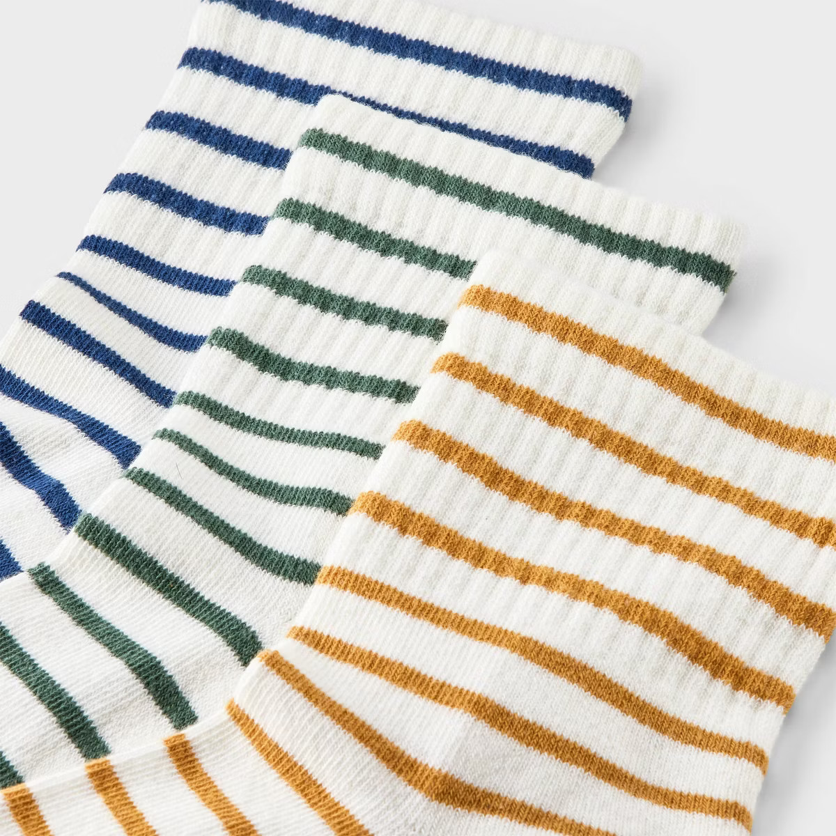Women's Striped Cushioned 3pk Mid Crew Socks - Universal Thread™ 4-10 | Target