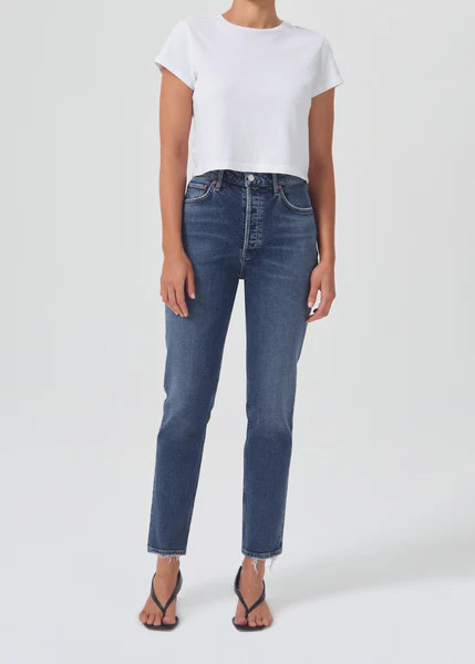 Riley Long High Rise Straight (STRETCH) in Cypher | AGOLDE