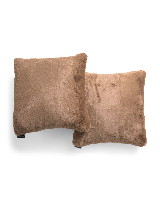 2pk 20x20 Koda Solid Faux Fur Pillow | TJ Maxx
