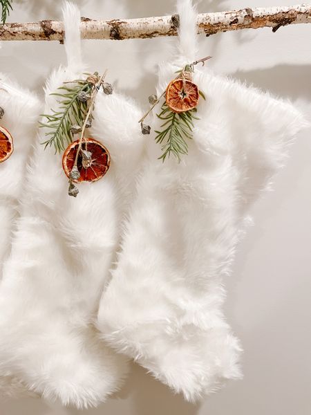 The stockings were beautifully dressed up with care, in hopes that Saint Nicholas soon would be there.

Christmas fur stockings, dried oranges, natural elements



#LTKHoliday #LTKhome #LTKSeasonal