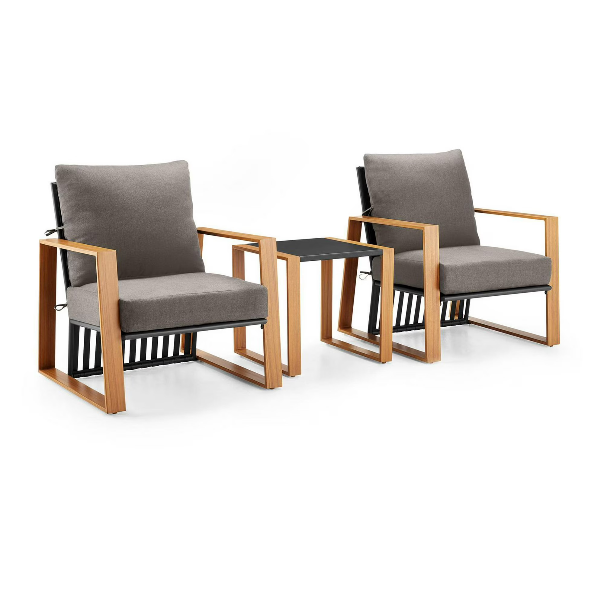 HOMETRENDS Sienna 3-Piece Patio Chat Set - Black - Walmart.ca | Walmart (CA)