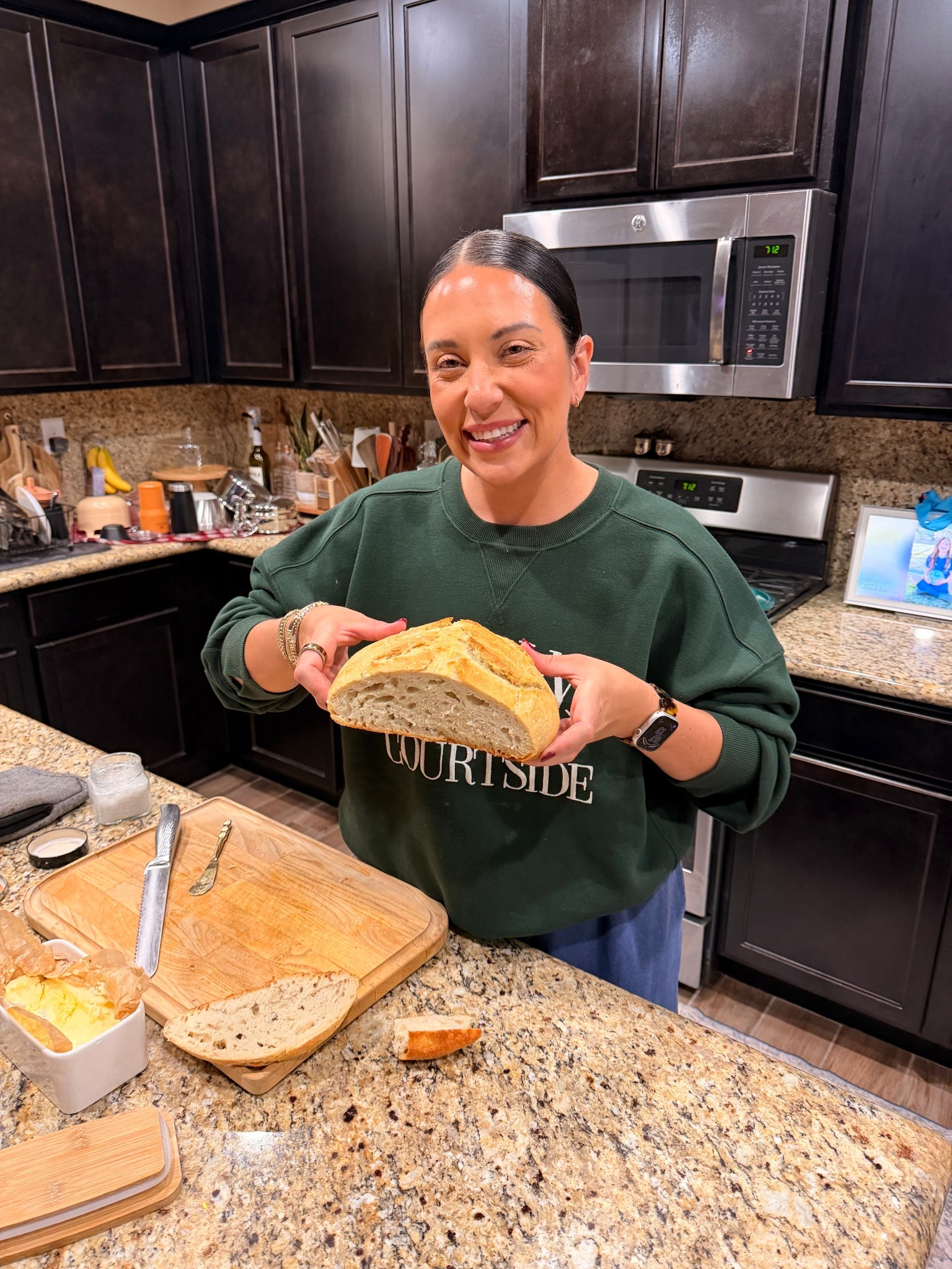 First sourdough loaf in the books! Wearing a large in this AE crewneck & love our bamboo cutting boards 👏🏼👏🏼

#LTKfoodie #LTKootd #LTKGiftGuide