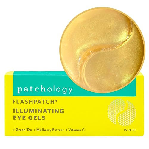 Patchology FlashPatch Illuminating Under Eye Patches (15 Pairs) - Combat Dark Circles, Reduce Puffy Eyes - Advanced Cooling Gel Masks for Rejuvenating, Brightening & Revitalizing Delicate Eye Area | Amazon (US)