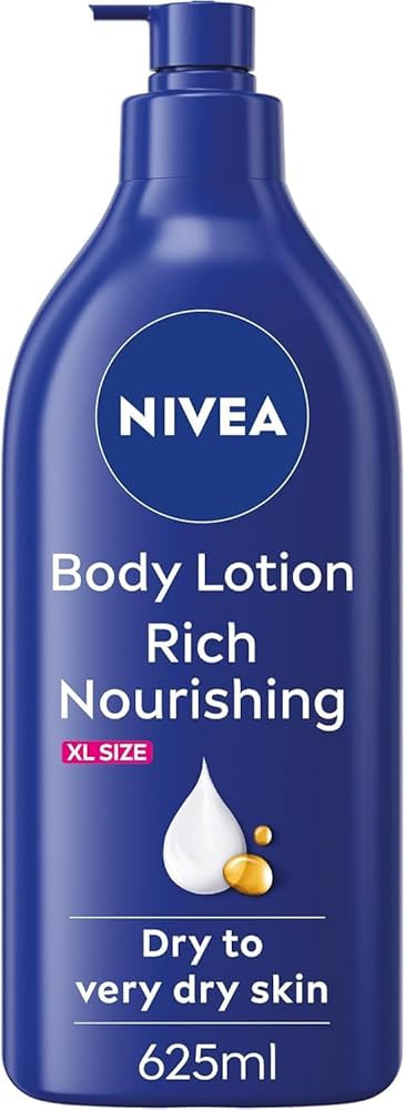 NIVEA Rich Nourishing Body Lotion (625ml), Rich 72H Hydration Moisturiser for Dry Skin Made with ... | Amazon (UK)