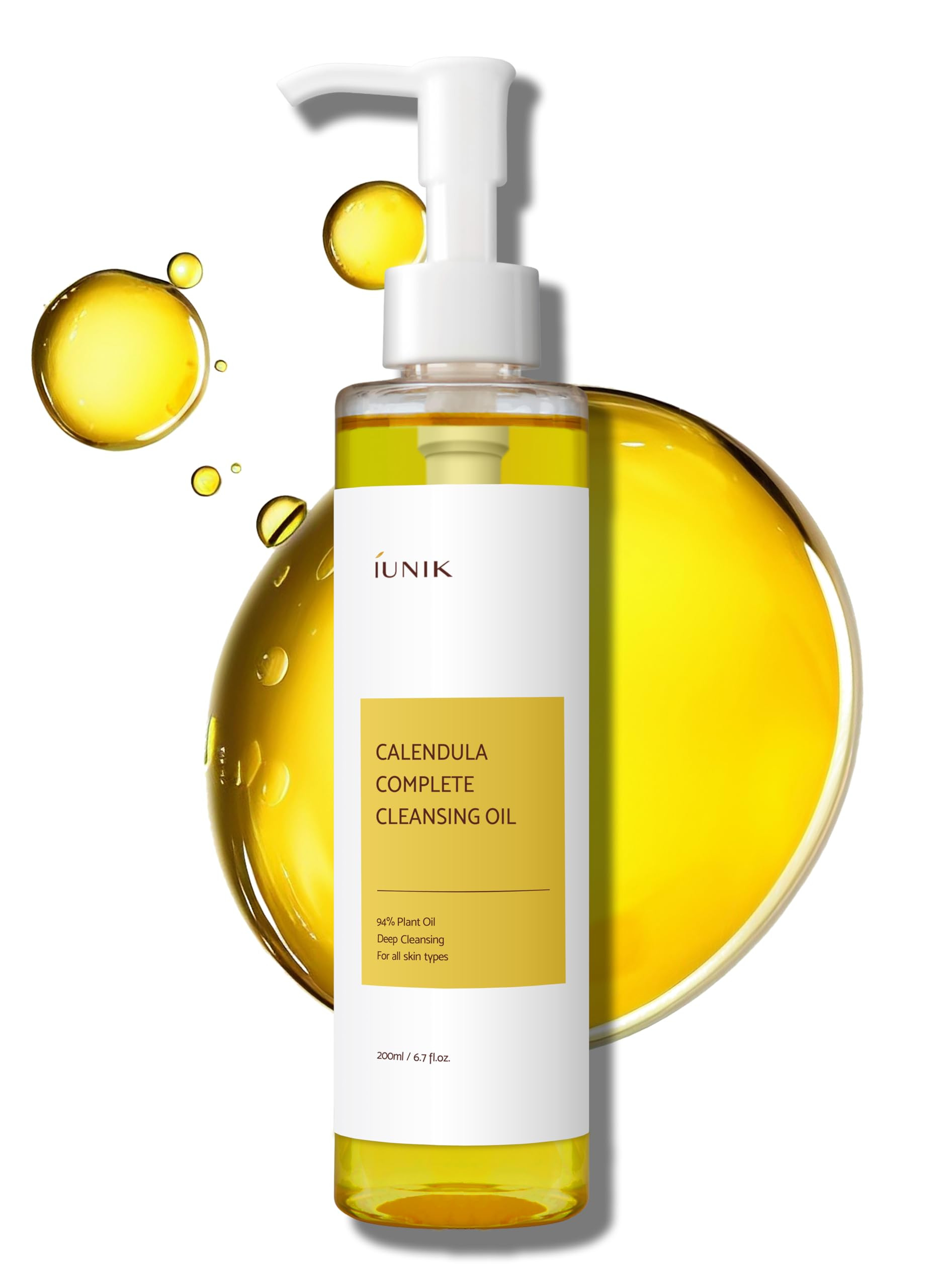 IUNIK Calendula & Jojoba Oil-Infused Vegan Cleansing Oil – Gentle Blackhead Melting & Makeup Re... | Amazon (US)