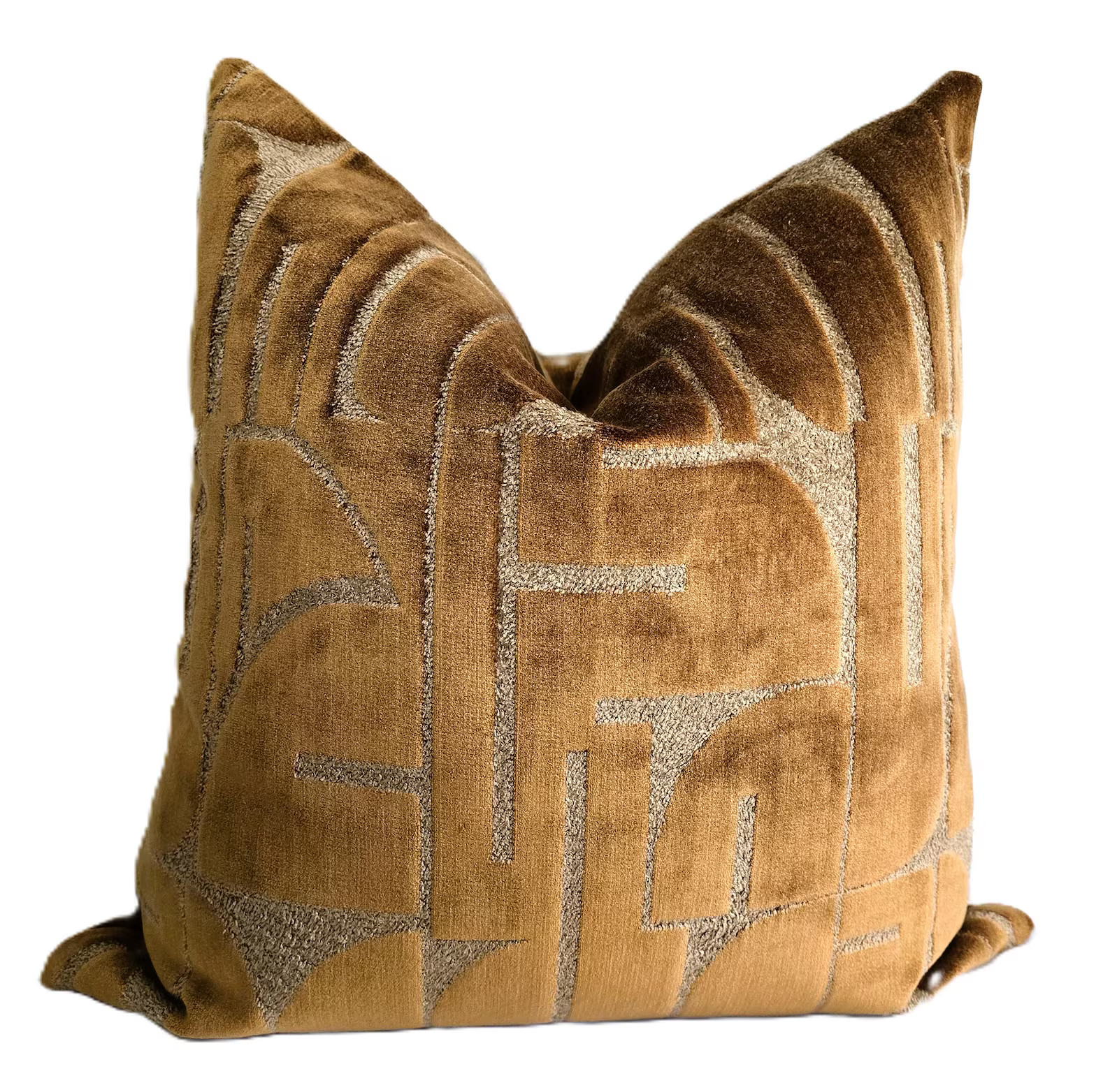 Coppery Brown Velvet Pillow Cover - Etsy | Etsy (US)