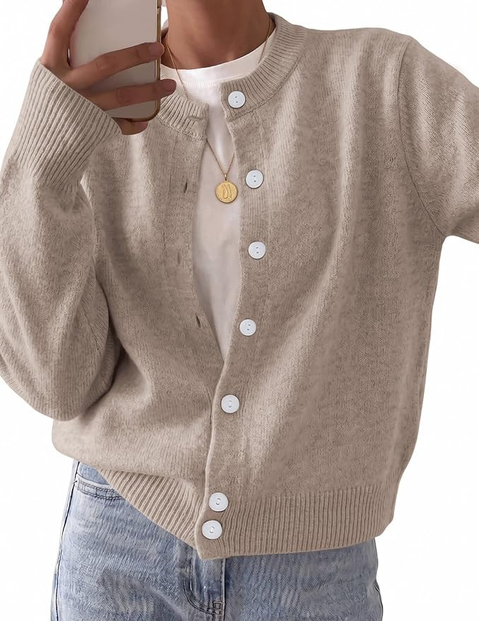 Zeagoo Wool Blend Cardigan Sweaters for Women 2026 Casual Fall Outfits | Button Down Long Sleeve ... | Amazon (US)