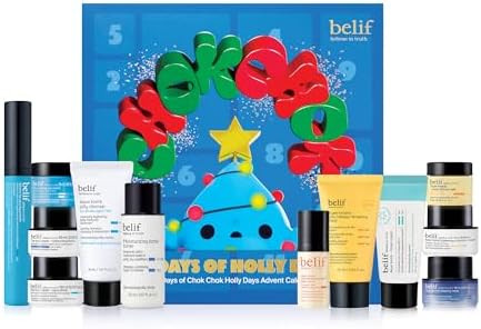 belif Chok Chok Holly Day Skincare Gift Set Advent Calendar 2025 – 12 Days of Glass Skin K-Beau... | Amazon (US)