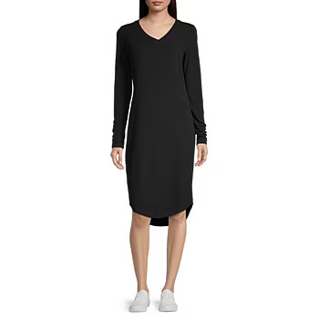 Stylus Long Sleeve High-Low T-Shirt Dress | JCPenney