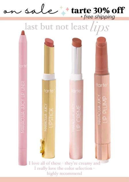 My longtime favorite cosmetic brand is 30% off plus free shipping today! Love the tarte lip collection - so creamy and smooth! 

#LTKunder50 #LTKsalealert #LTKbeauty