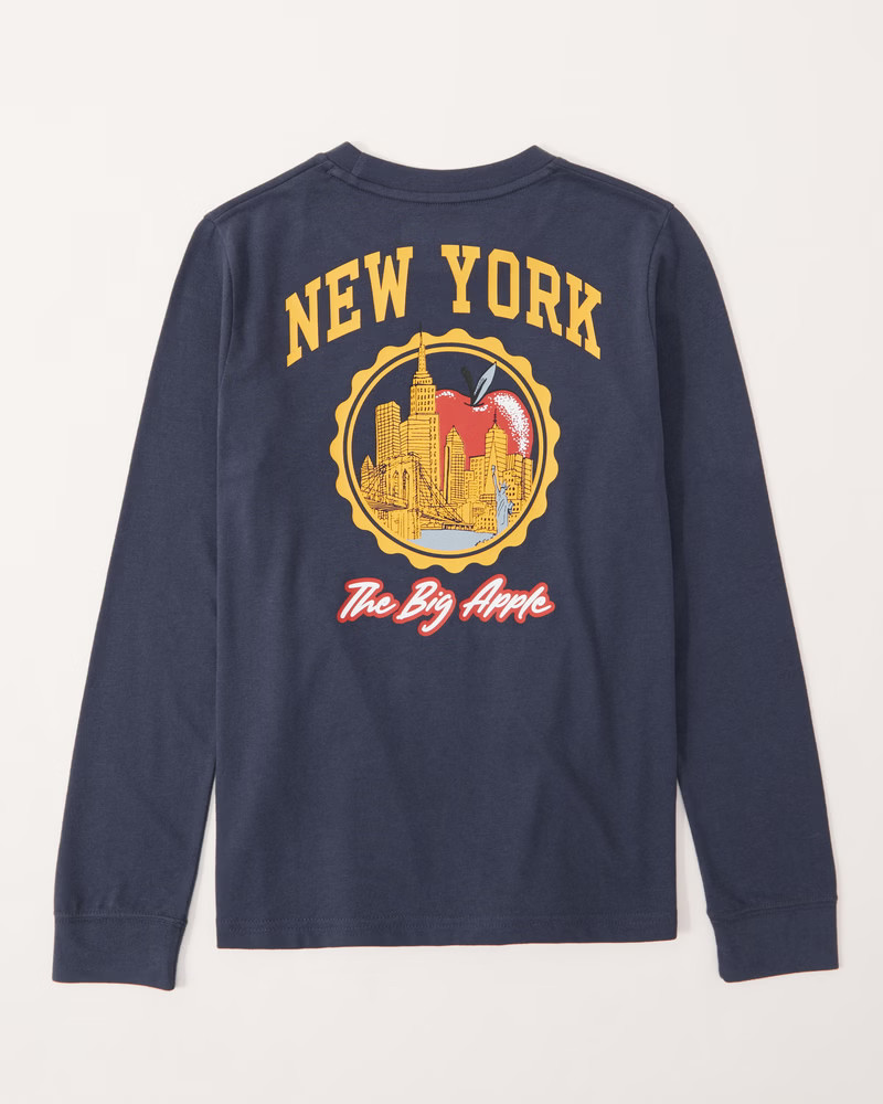 long-sleeve new york graphic tee | Abercrombie & Fitch (US)