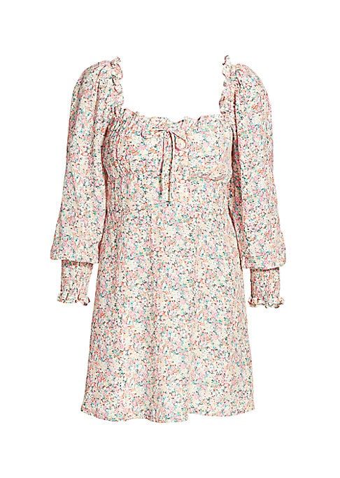 Faithfull the Brand Women's Ira Floral Mini Dress - Vionette Floral Print - Size Small | Saks Fifth Avenue