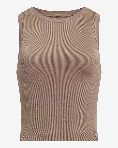 Body Contour Seamless Ribbed High Neck Tank | Express