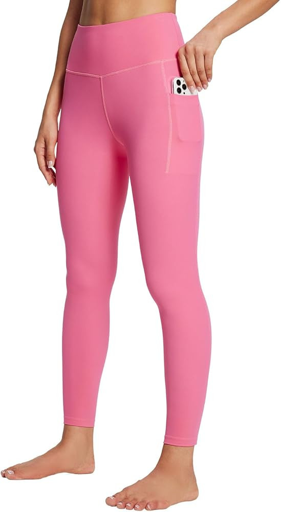 BALEAF Women's Leggings with Pockets Tummy Control Workout High Waisted Athletic Running 7/8 Ultr... | Amazon (US)