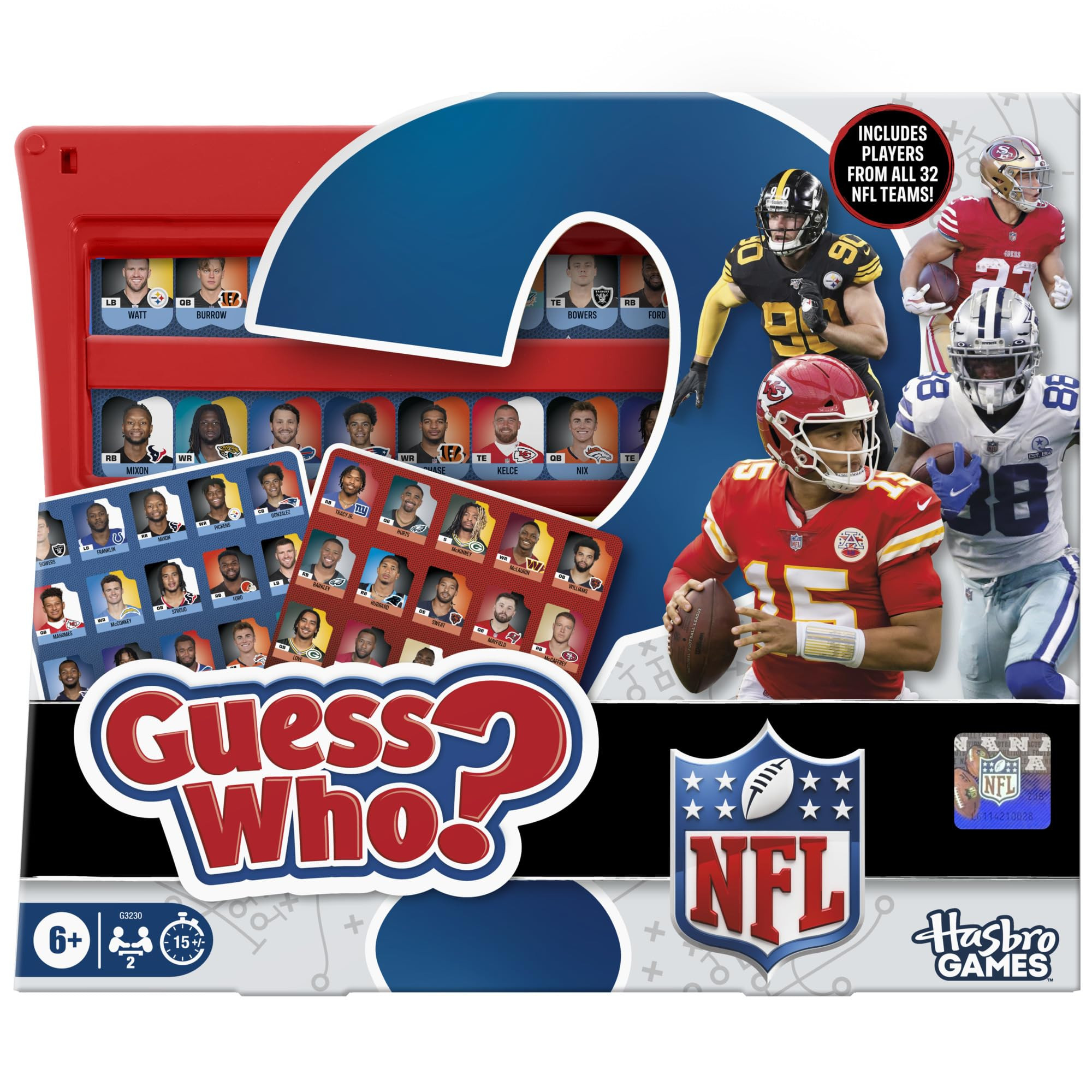 Guess Who? NFL Edition Board Game | Officially Licensed NFL Game for Kids and Families | Ages 6+ ... | Amazon (US)
