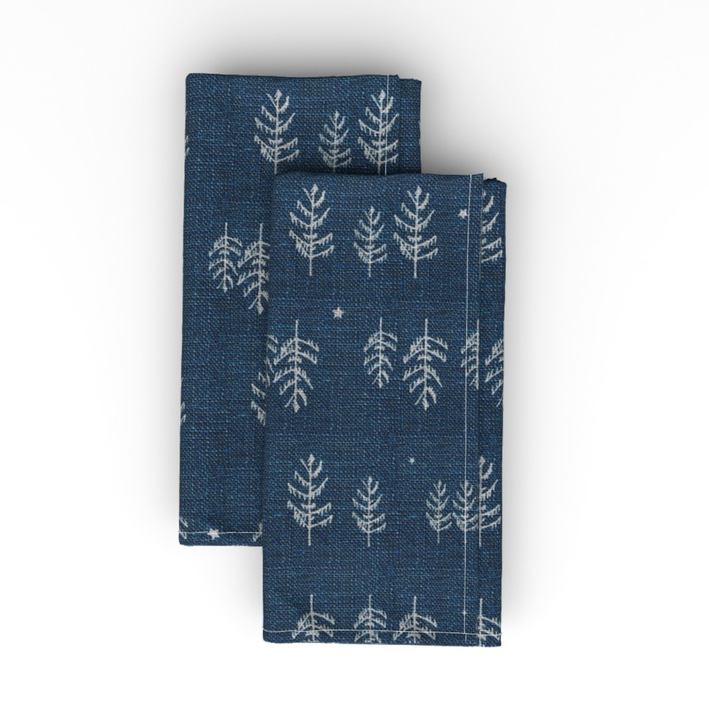 Arctic Night Forest - Navy Cloth Napkin | Shutterfly