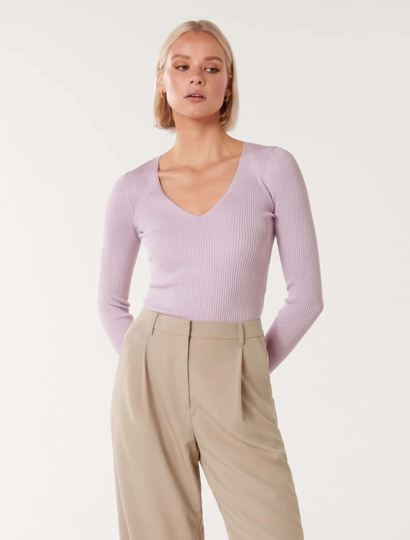 Ellie V-Neck Knit Top | Forever New (AU)