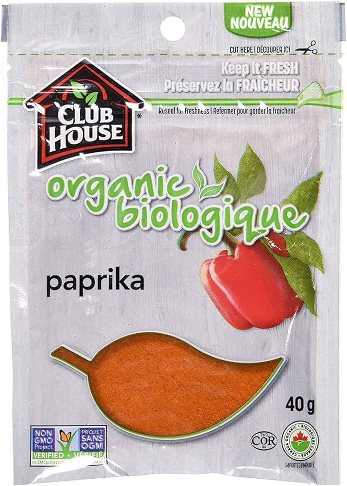 Club House, Quality Natural Herbs & Spices, Organic Paprika, 40g | Amazon (CA)