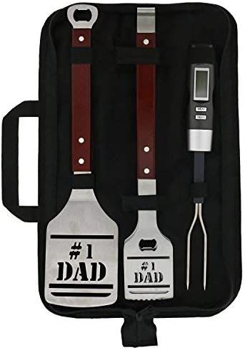 Panoware BBQ Grill Tools Set Gift for Dad, 4 Piece Set, Number 1 Dad Tongs, Spatula, Digital Ther... | Amazon (US)