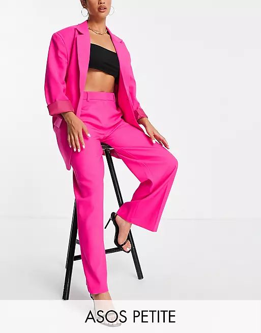 ASOS DESIGN Petite extreme man suit blazer in fluro pink | ASOS (Global)