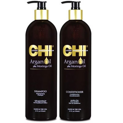 Chi Argan Oil Plus Moringa Oil Shampoo & Conditioner (25.0 oz DUO SET) - Ceramic Compounds and Proteins for Fuller Hair Protection. | Target