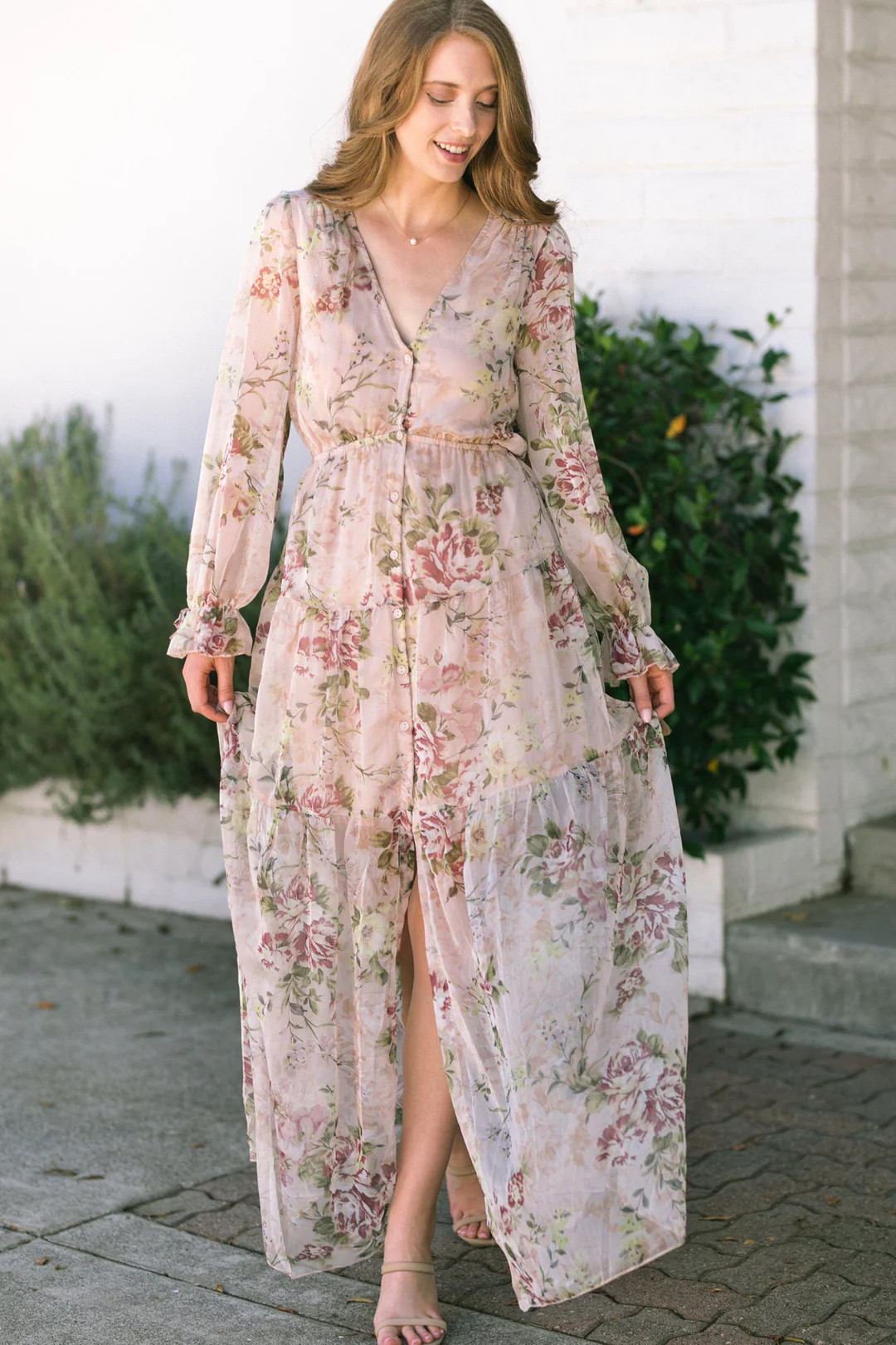 Maya Buttoned Maxi Dress | Morning Lavender