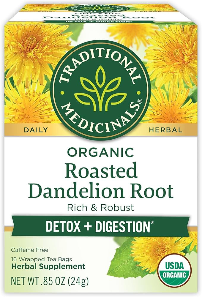 Traditional Medicinals Organic, Roasted, Dandelion Root Tea - Supports Normal Detox + Digestion -... | Amazon (US)
