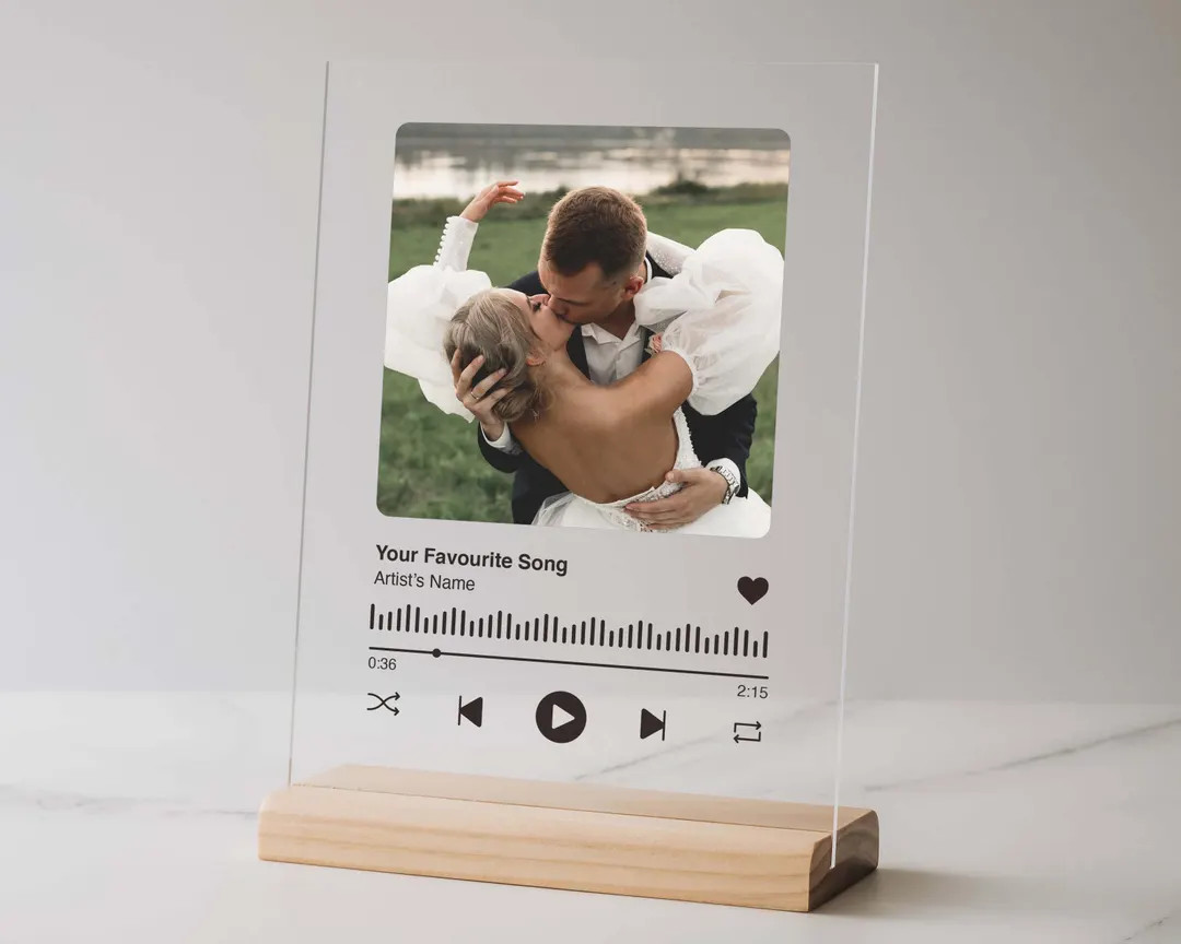 Custom Song Plaque, Valentines Gift for Her, Music Photo Name Night Light, Personalized Song Acry... | Etsy (US)