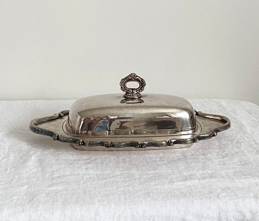 Silverplate Covered Butter Dish Vintage Antique F.B. Rogers Mid-century Baroque Silver-plate Tabl... | Etsy (US)