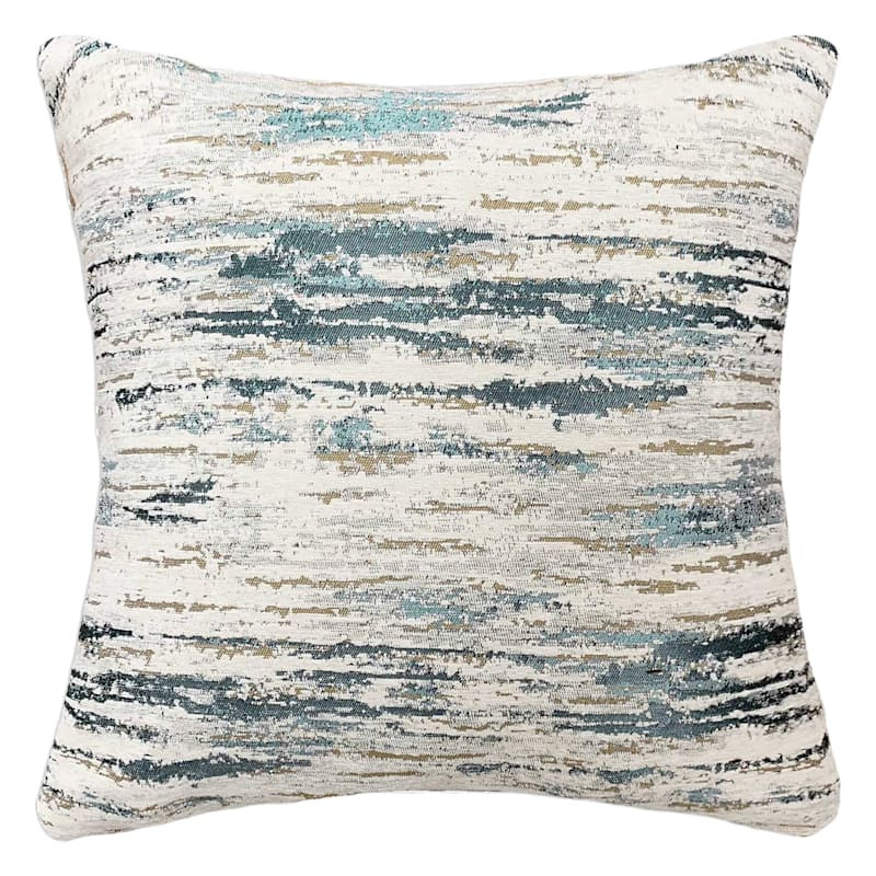 Aqua Oasis Woven Throw Pillow, 18" | At Home