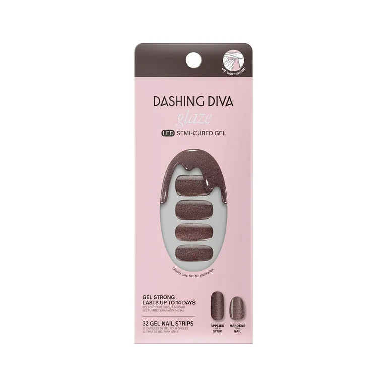 Dashing Diva Glaze Semi-Cured Gel Nail Strips, Espresso Me, 32 Ct | Walmart (US)