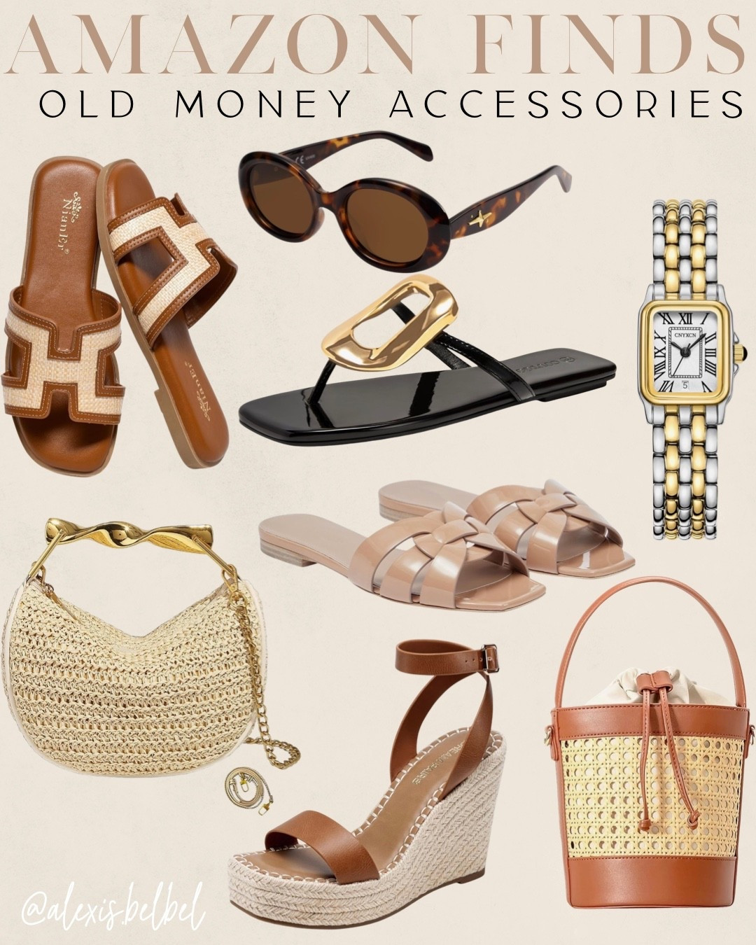 Amazon old money accessories shoes, bags, sunglasses, watch 
For spring look so high end  

#LTKTravel #LTKootd #LTKOver40