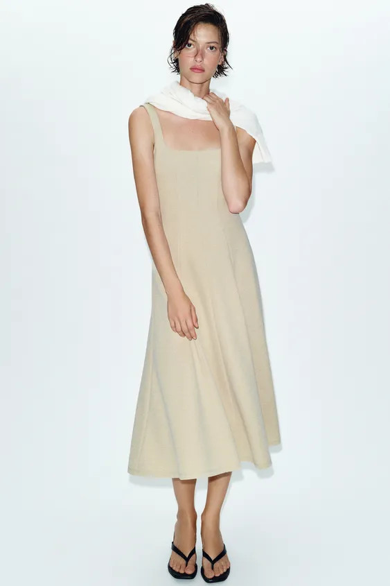 MIDI STRAP DRESS | Zara US