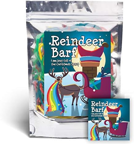 Reindeer Barf Rainbow Lace Licorice Funny Unique Christmas Stocking Stuffer Gag Birthday Girl, Bo... | Amazon (US)