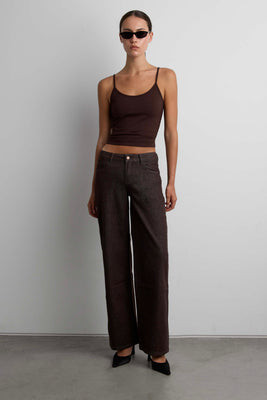 FORM CAMI TANK TOP Coffee Bean / Double Extra Small | OAK + FORT