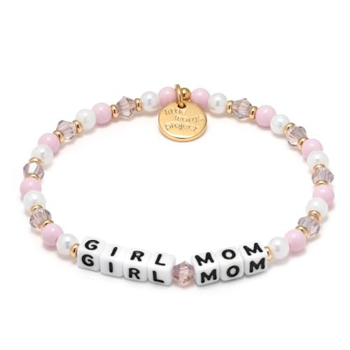 Little Words Project Girl Mom Bracelet, The Original Word Bracelet, Made with Colorful Beads and Gold-Plated Brass Hardware, Handcrafted Design & Positive Message, One Size Fits Most | Amazon (US)