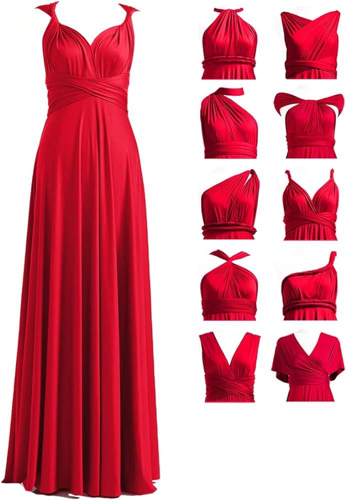 72styles Infinity Dress with Bandeau, Convertible Bridesmaid Dress, Long, Plus Size, Multi-Way Dr... | Amazon (US)