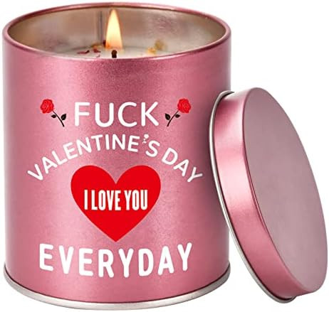 Valentines Day Gifts for Her, Funny Romantic Naughty Gifts for Her Tin Soy Candles Stress Relief ... | Amazon (US)