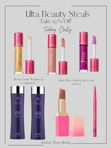 Ulta Beauty Steals. Take 50% off Juvia’s Place lip products and Alterna Caviar shampoos and conditioners!

#LTKsalealert #LTKover40 #LTKbeauty