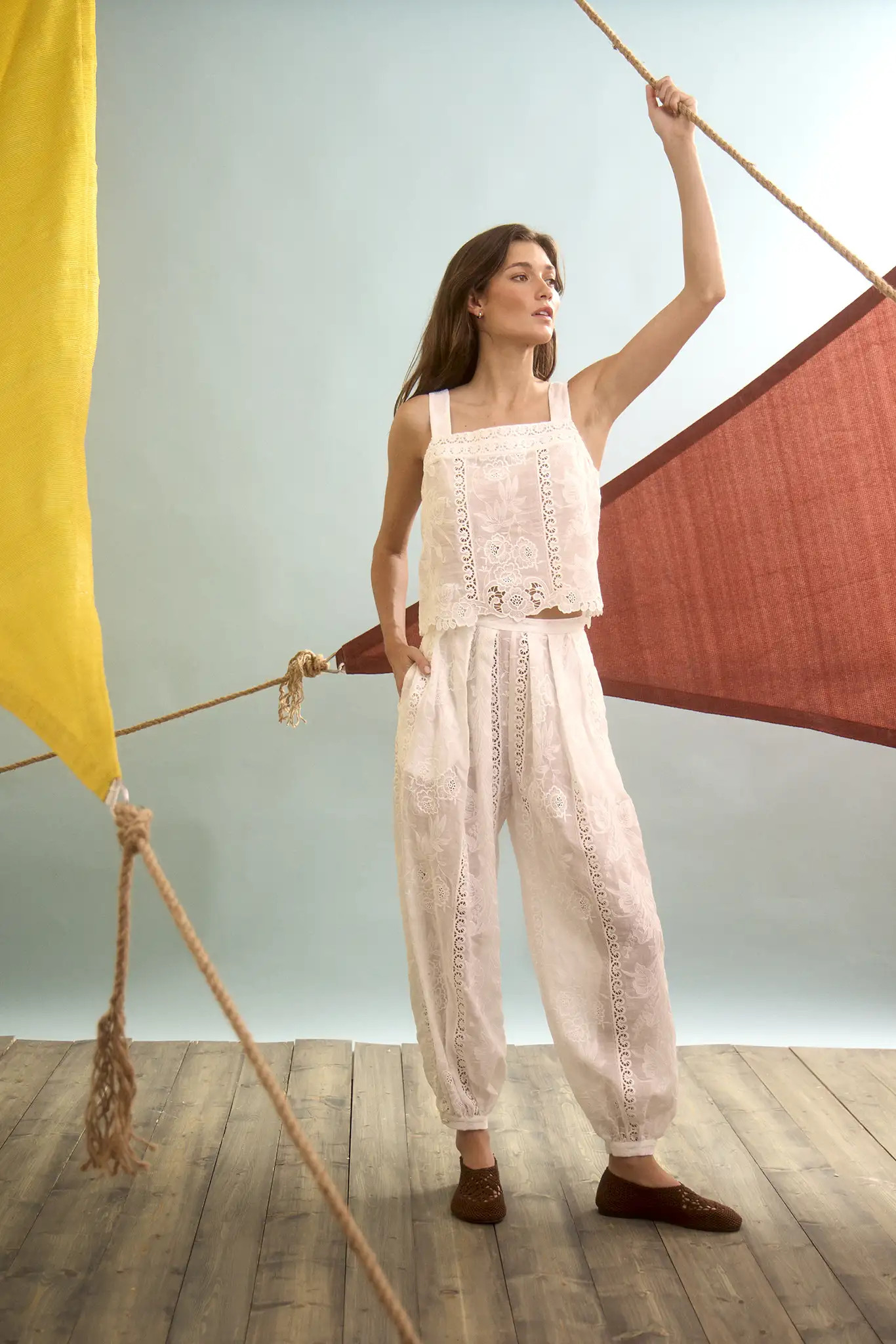 Calloway Pant | Lace Flowy Pants | Hunter Bell | Hunter Bell