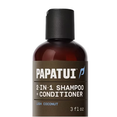 Papatui Men's Paraben-Free and Sulfate-Free Clean Hair and Scalp 2-in-1 Shampoo and Conditioner - Lush Coconut - Trial and Travel Size - 3 fl oz | Target