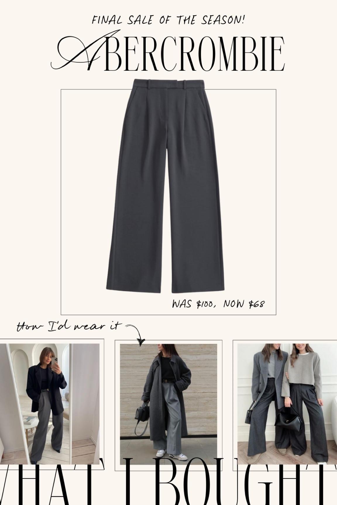 Last Abercrombie sale of the season! Use code HOLIDAYRUSH. I ordered a size 29! These are the BEST quality work pants and work casual too!

#LTKSaleAlert #LTKHoliday #LTKSeasonal