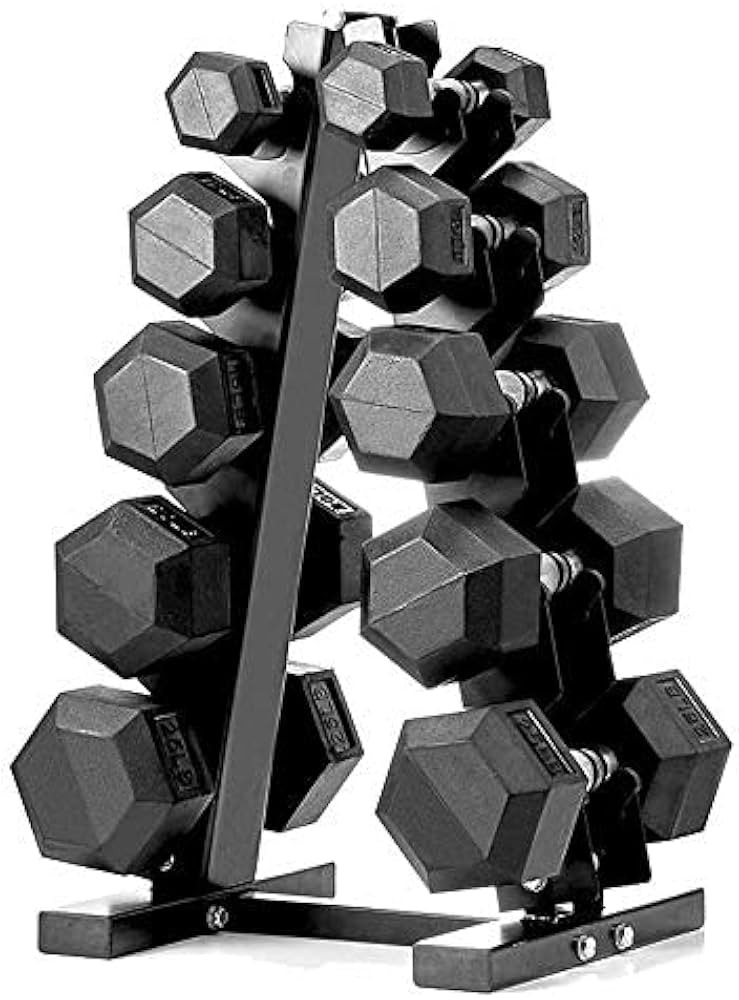 papababe Dumbbell Set Rubber Encased Hex Dumbbell Free Weights Dumbbells Set Home Weight Set with... | Amazon (US)
