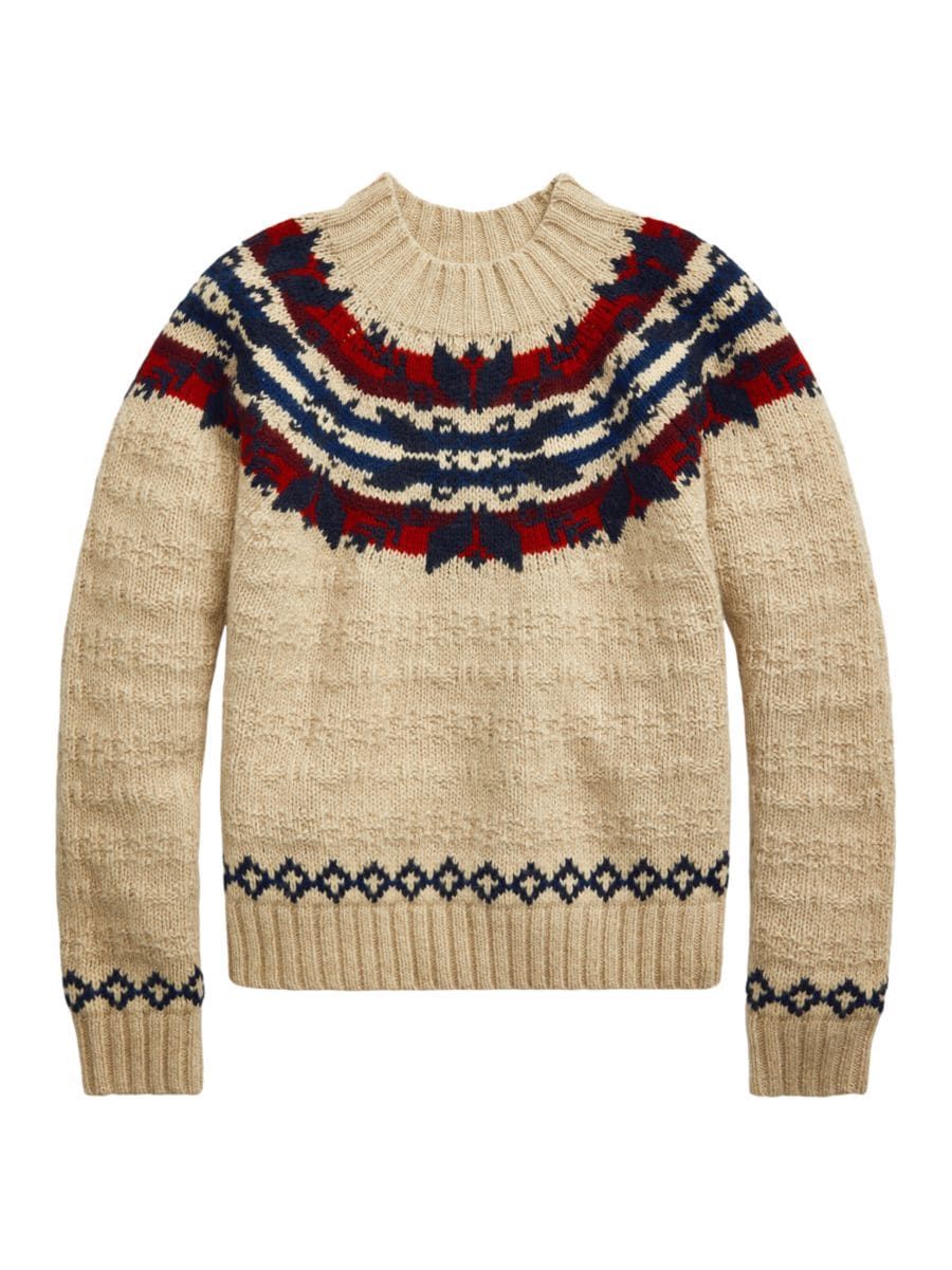 Fair Isle-Style Wool-Cotton Sweater | Saks Fifth Avenue
