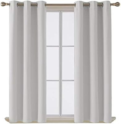 Deconovo Room Darkening Thermal Insulated Blackout Grommet Window Curtain Panel for Living Room, ... | Amazon (US)
