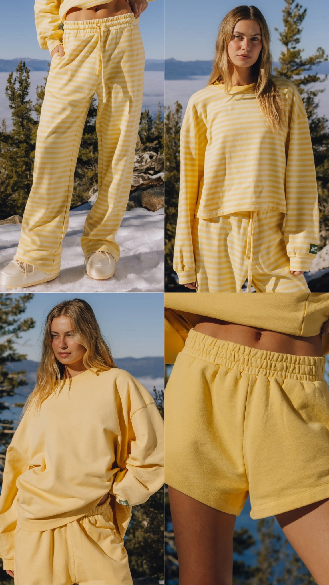 Loving this cute yellow striped set from daily drills 🌻 size M/L in both I’m 5’ 5” and cuff the pants! 

#dailydrills #stripedset