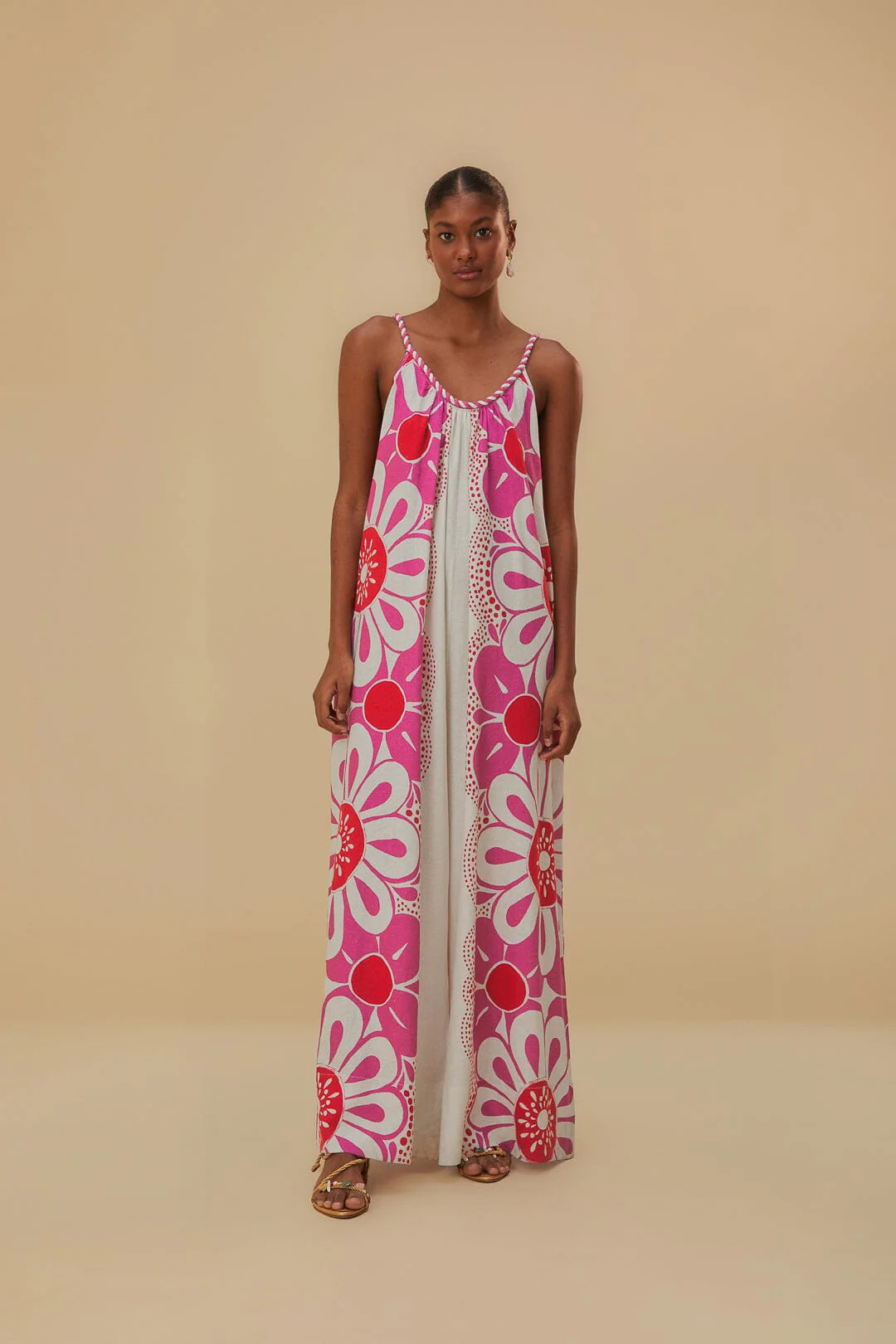 Off-White Maia Lenzing™ Ecovero™ Euroflax™ Jumpsuit | FarmRio (US)