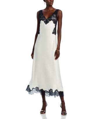 SIMKHAI Gwynn Lace Trim Midi Dress  | Bloomingdale's Women | Bloomingdale's (US)