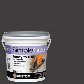 Custom Building Products SimpleGrout #60 Charcoal 1 gal. Pre-Mixed Grout PMG601-2 - The Home Depo... | The Home Depot