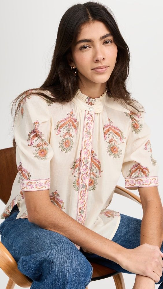 Alix of Bohemia Winnie Guava Cactus Flower Shirt | Shopbop | Shopbop